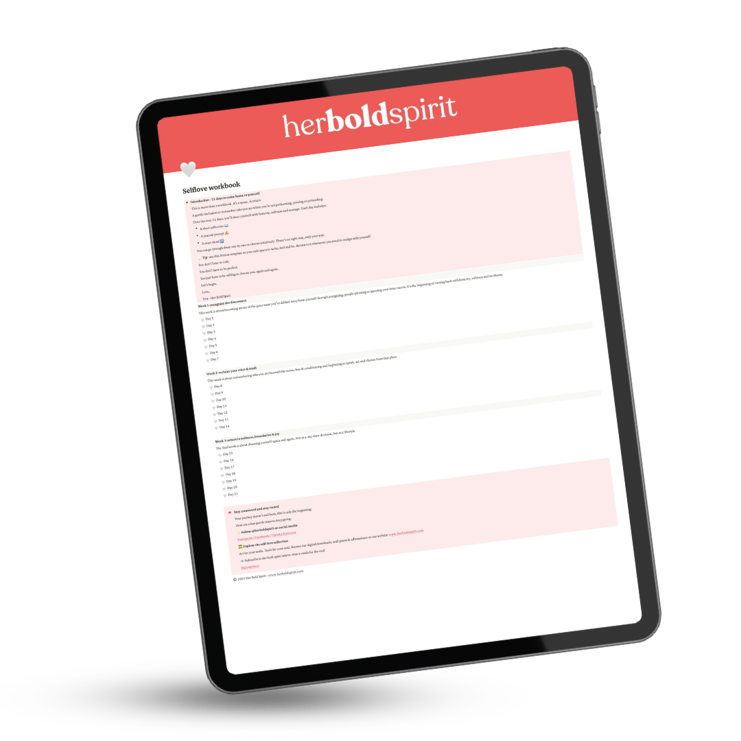 Self-love workbook | digital download